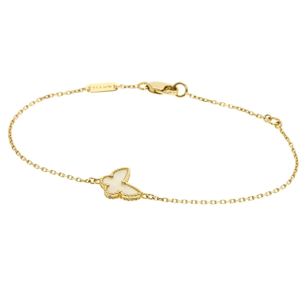 VAN CLEEF & ARPELS 18k Gold Papillon Charm Bracelet